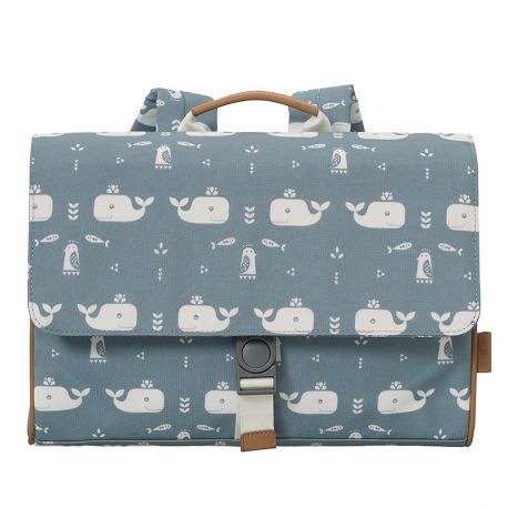 Schultasche Whale blue fog Schultasche Whale blue fog