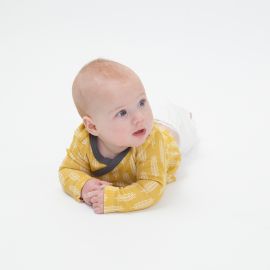 Baby-Shirt mit Überschlag 'Havre lemon'