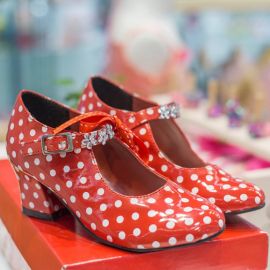 Gepunktete Flamenco-Schuhe 'Isabella'