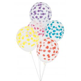 5 Ballons - Konfetti mix multicolor