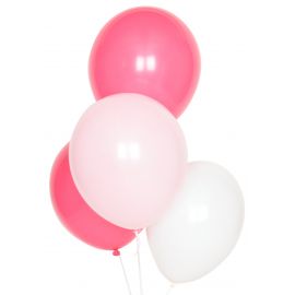 10 Ballons - mix rosa