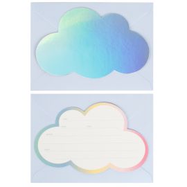 8 Einladungskarten - Wolke