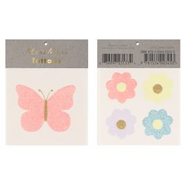 Floral Butterfly Tattooset