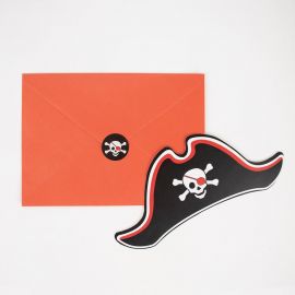 8 Einladungskarten - Pirat