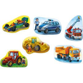 6 erste Puzzles - Fahrzeuge