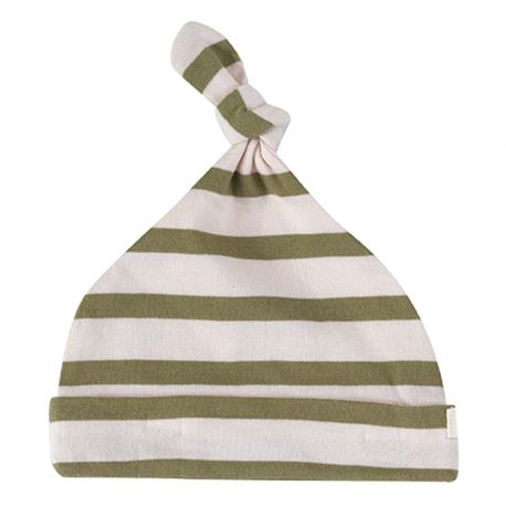 Babymütze - Breton stripe olive Babymütze - Breton stripe olive