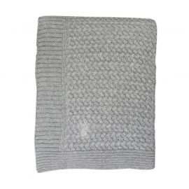 Gestrickt Decke - Soft grey - 110x140cm