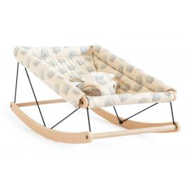 Growing Green - Baby Bouncer Babywippe - Blue Gatsby & Cream
