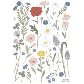 Wandaufkleber A3 - Wildflowers: Cornflower & Poppy