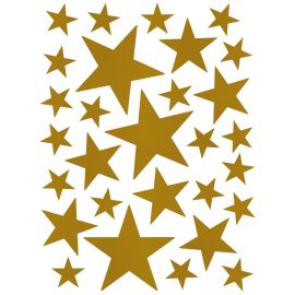 Aufkleber Set - Sterne - Gold