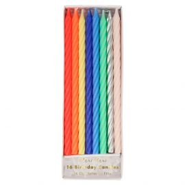 Kerzen - Multi neon twisted
