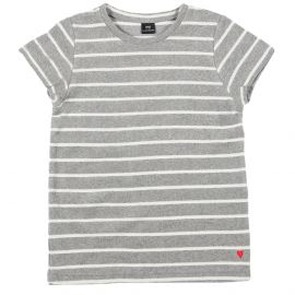 T-Shirt Terry Stripes Grey Melee - Women
