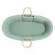 Bezug Moseskorb 80 x 50 cm - Toffee sweet dots & Eden green