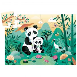 Silhouetten Puzzle - Leo der Panda - 24-teiliges