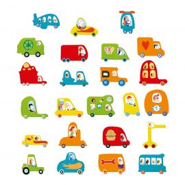 Basteln mit Sticker - Ich mag Autos