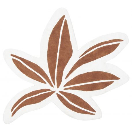 Teppich aus Baumwolle - Tropical Leaf - Terracotta