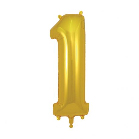 Folienballon Zahlen - gold 1