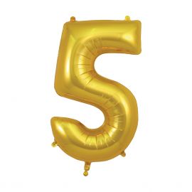 Folienballon Zahlen - gold 5