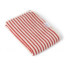 Hansen Badetuch - Y & D stripe: Apple red & Creme de la creme
