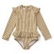 Sille Schwimm-Jumpsuit - Y & D Stripe: Golden caramel & White