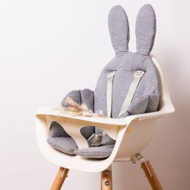 Hochstuhl-Sitzkissen Kaninchen - Jersey - Grau