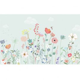 Panorama Tapete Field of Flowers - XL - 400x250cm