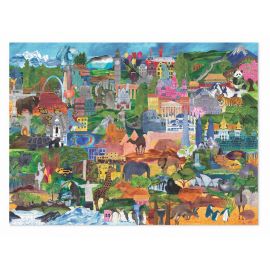 Puzzle für die Familie - 1000 Teile - World Collage