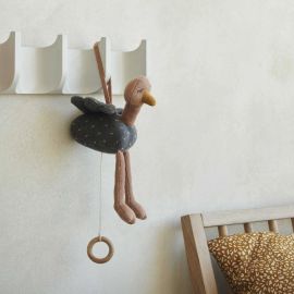 Angela Spieluhr - Ostrich & dark grey melange