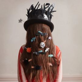 Haarspangen - Halloween Glitter Crow