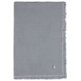 Decke Wiege Muslin Fringe 75x100cm Storm Grey