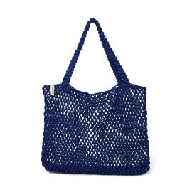 Blaue Macramé Mom-Bag