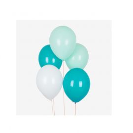 10 Ballons - mix blau