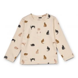 2-teiliger Wilhelm Pyjama - Miauw & Apple blossom mix