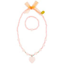 Souza for Kids - Halskette + Armband Lysette - Herzen - hellrosa