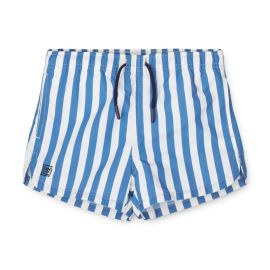 Aiden Swim Shorts - Stripe Riverside / Creme de la Creme