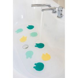 Quut Grippi rutschfeste Badekugeln - Qualle 8 Stück grün/gelb