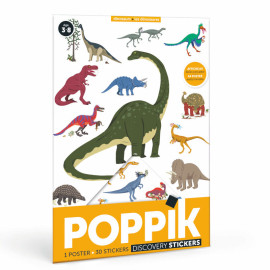 Mein Mini-Poster der Entdeckungen in Stickern - Dinosaurier - Poppik.