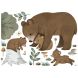 Stickerbogen Dekor L - Bears Family - Lilipinso