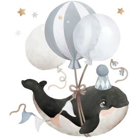 Spezifischer Sticker - Flying Whale (Blue) - Lilipinso