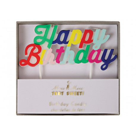 ‘happy birthday’ Geburtstagskerzen