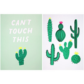 stacheliges Set von Zwei Kaktus Postern