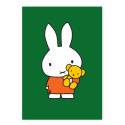 grüner Poster Miffy mit Teddy