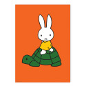 grüner Poster Miffy auf Schildkröte