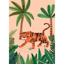 Postkarte Savannah Tiger