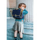 mini blaue Kindergartentasche mit Flügeln