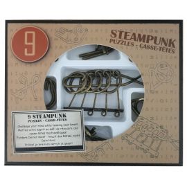 Set mit 9 Steampunk puzzels - Braun