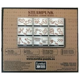 Set mit 9 Steampunk puzzels - Braun